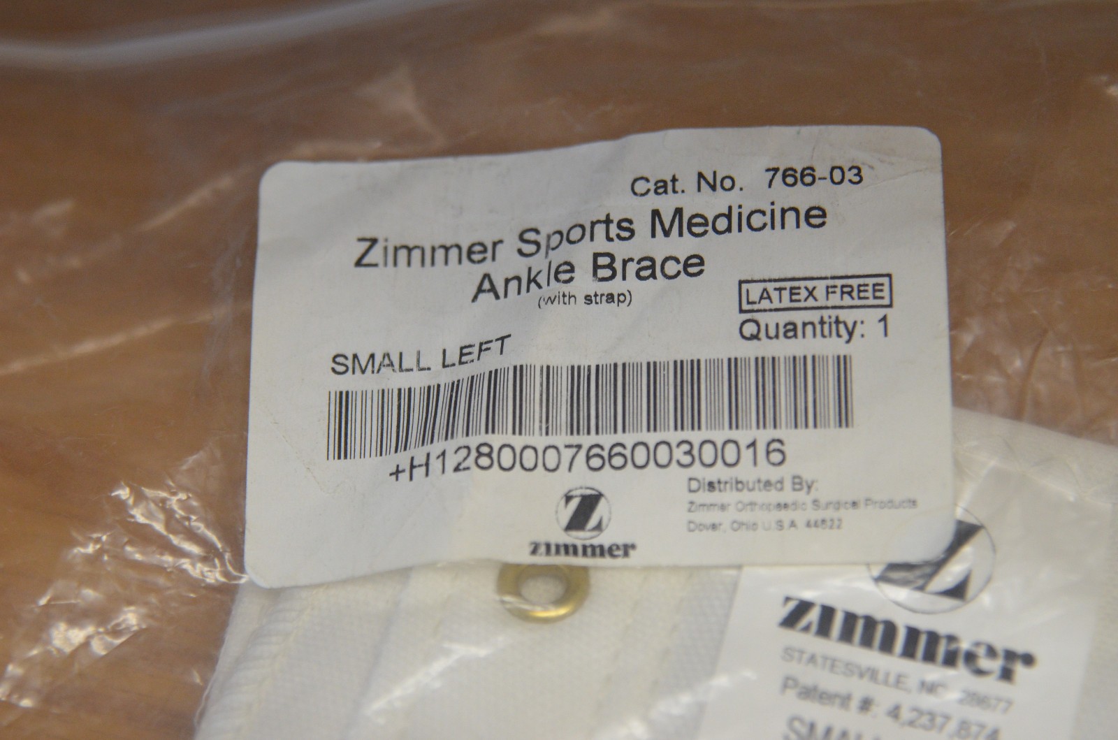 Zimmer Sports Medicine Lace Up Ankle Support Brace Small-Left Canvas (2-AA)