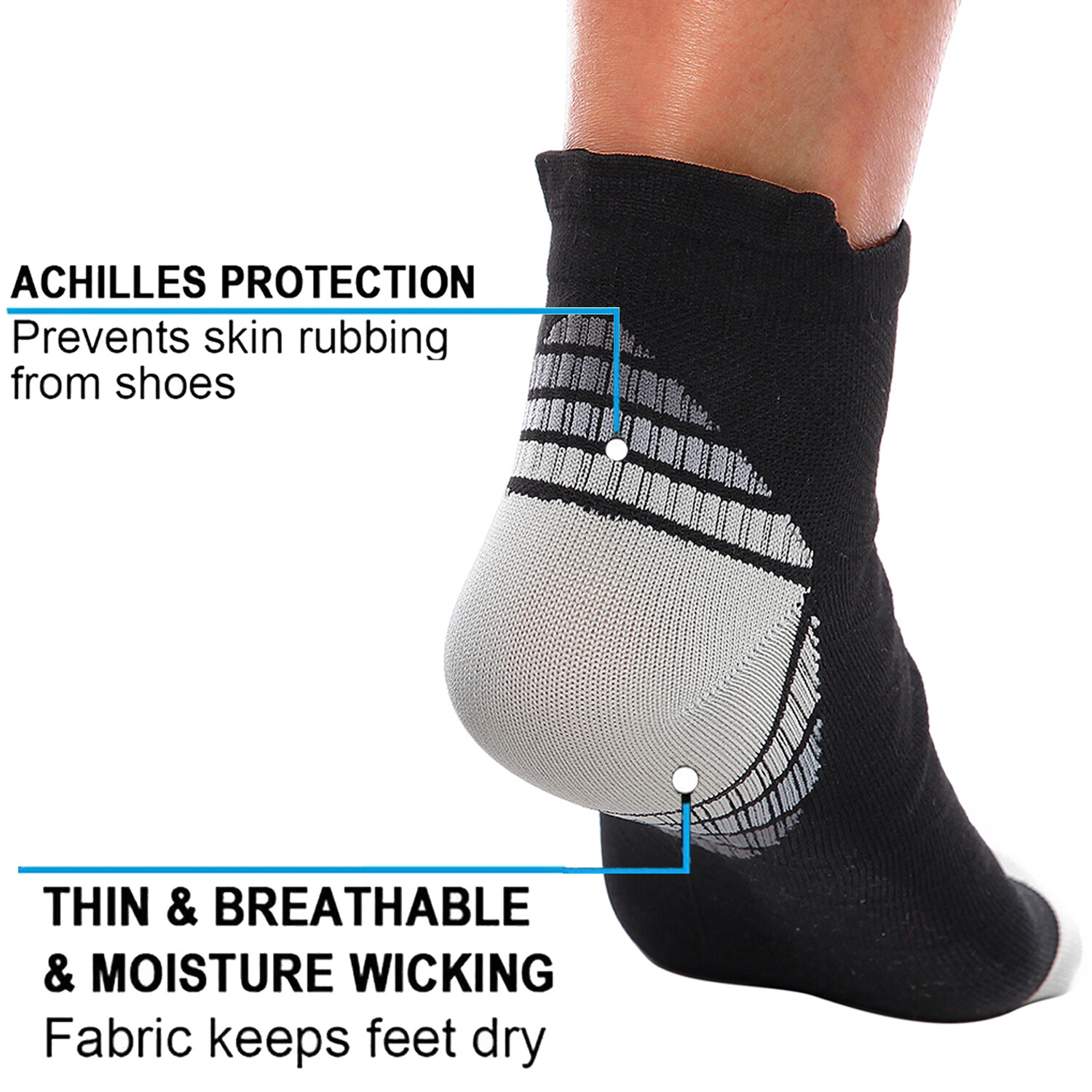 COPPER Compression Socks Arch Ankle Running Support Plantar Fasciitis Swelling