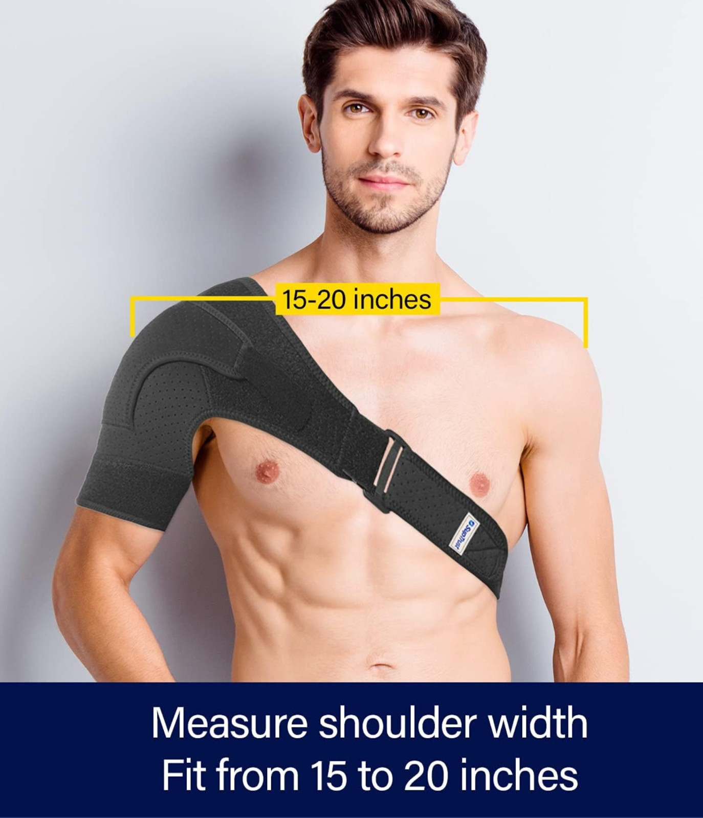 NEW Suptrust Recovery Shoulder Support Brace for Men and Women, One Size, Black