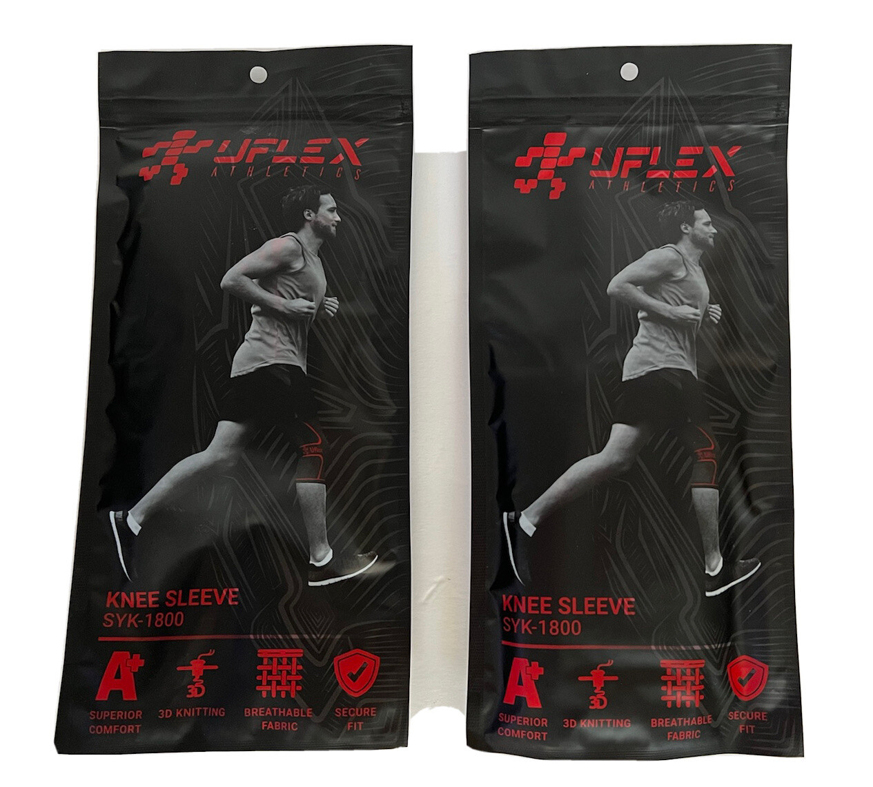 UFlex Knee Compression Sleeve Support for Women & Men – 2 Pack Small