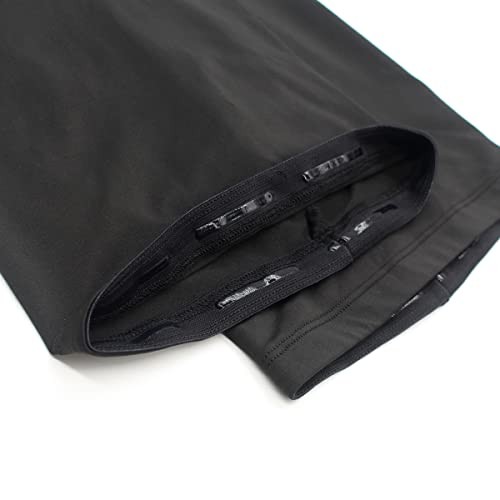 One Pair Compression Full Length Leg Sleeve for Men Women, Medium Black