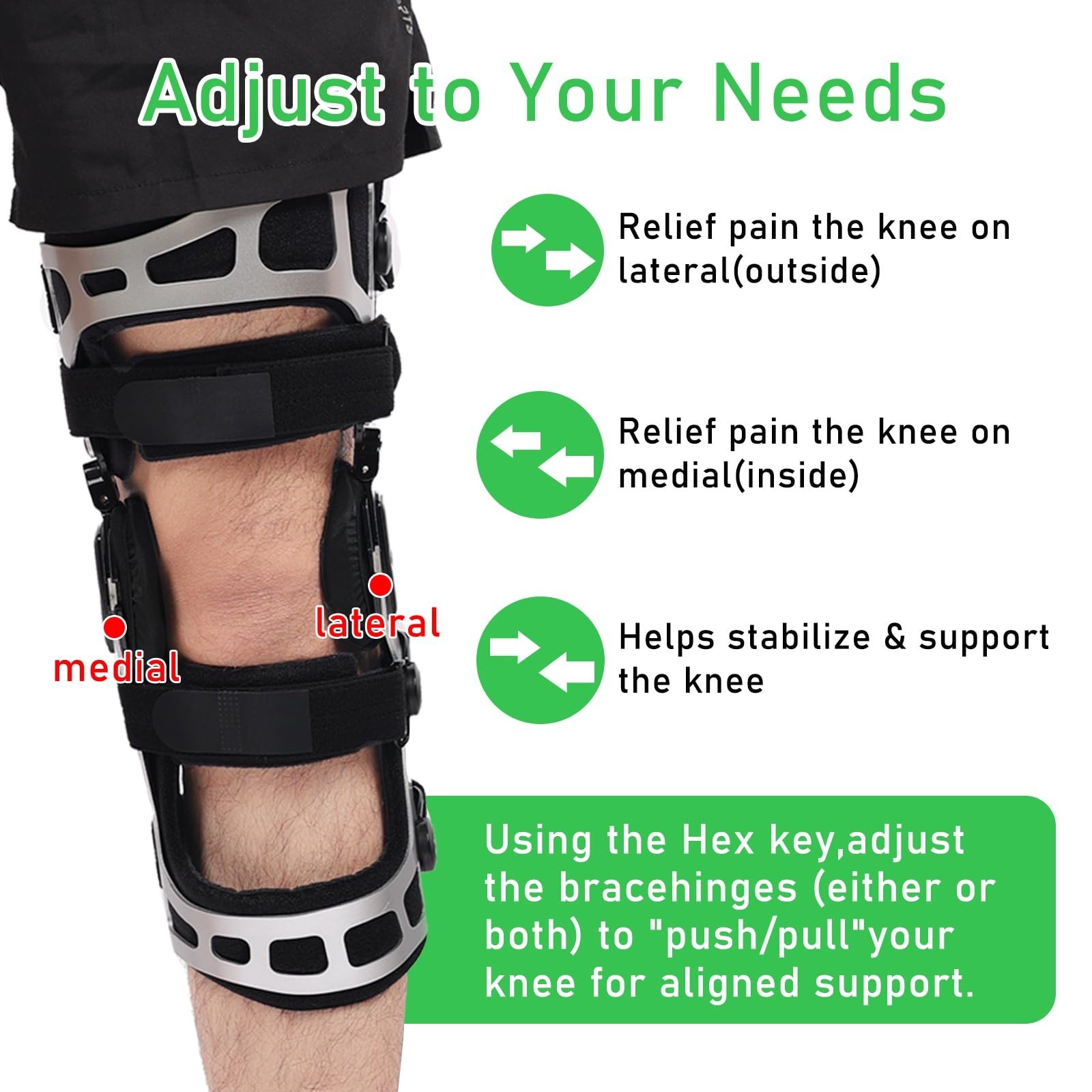 Decompression Knee Braces for Oa, Osteoarthritis, Unloading, Arthritis Pain