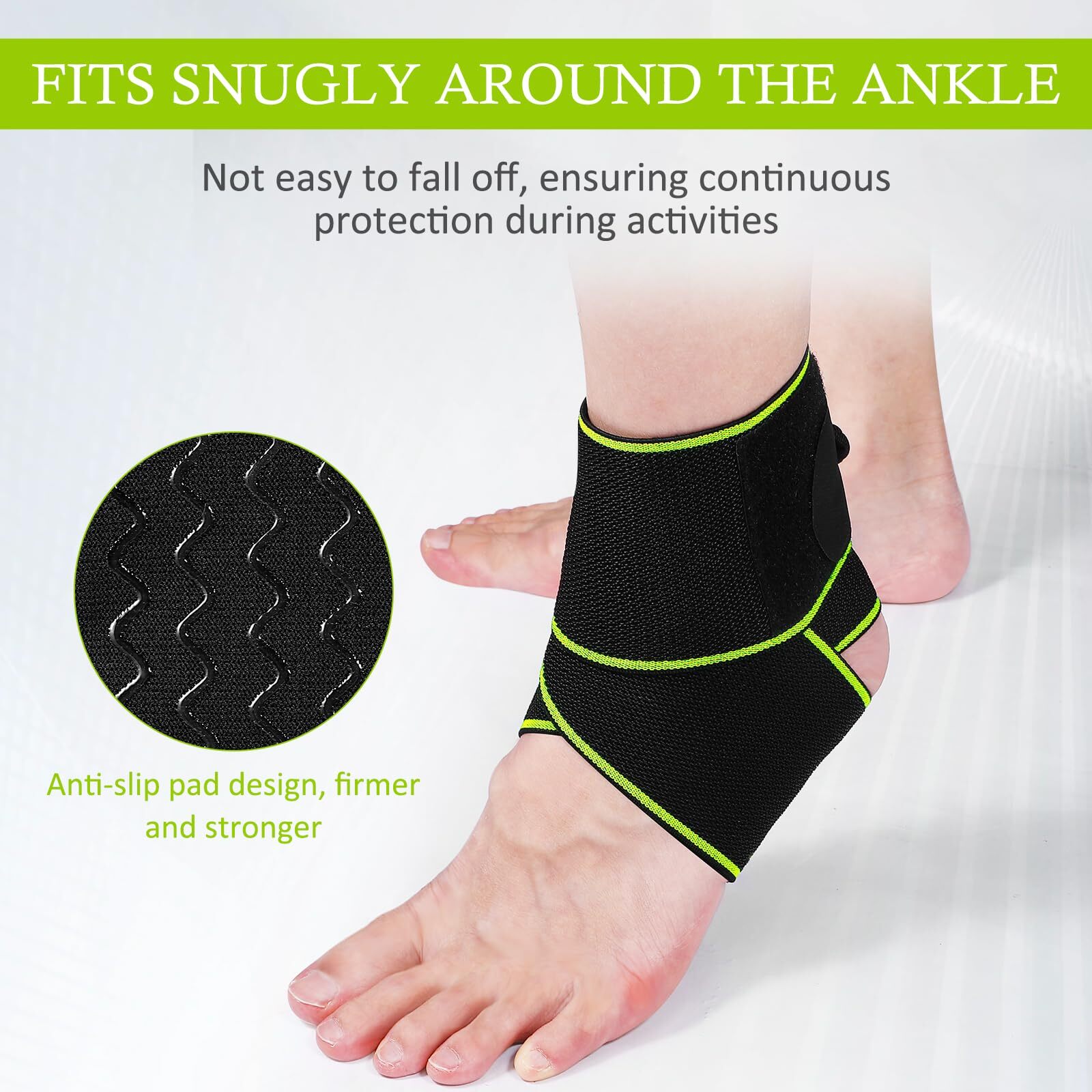 Ankle Brace Sprained Ankle Adjustable Compression Wrap Achilles Plantar Relief