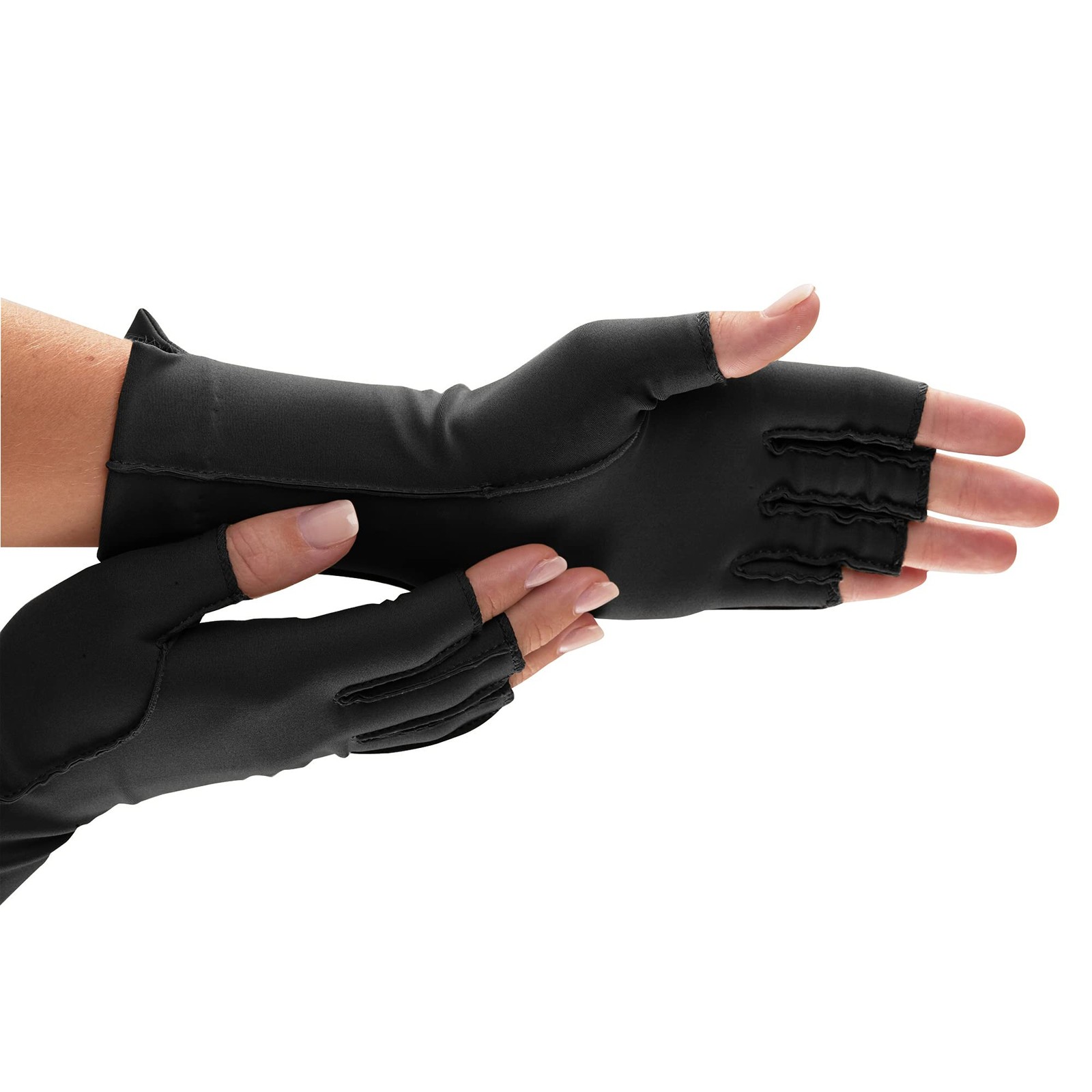 Therapeutic Compression Gloves for Arthritis and Edema Small Black