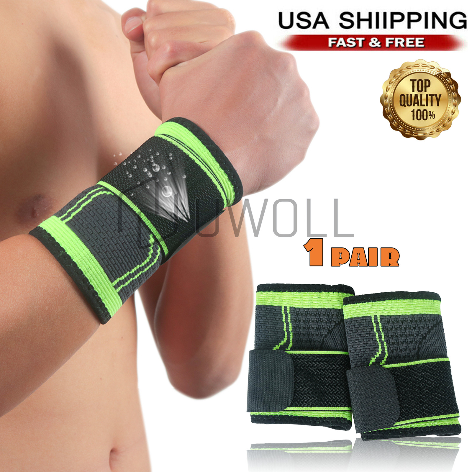 Wrist Brace Sports Band Wrap Adjustable Support Gym Strap Carpal Tunnel Bandage