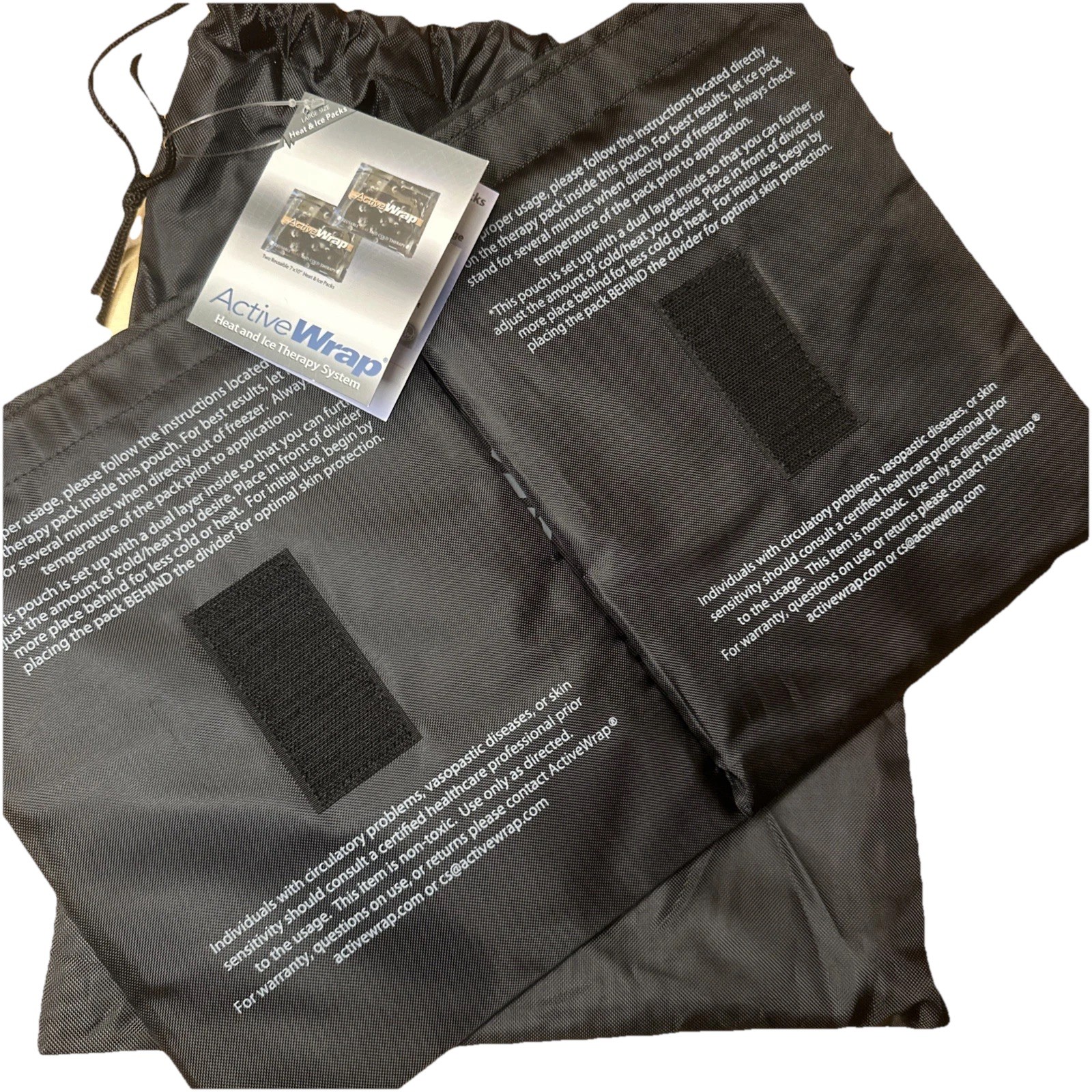 NWT Activewrap Heat & Ice Therapy System Heat & Ice Packs Large Size Cover Bag