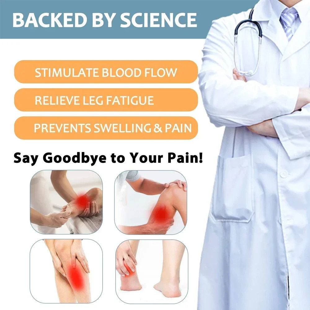 1Pair Compression Socks for Men Women 15-20 mmHg Support for Running Nurses Flig