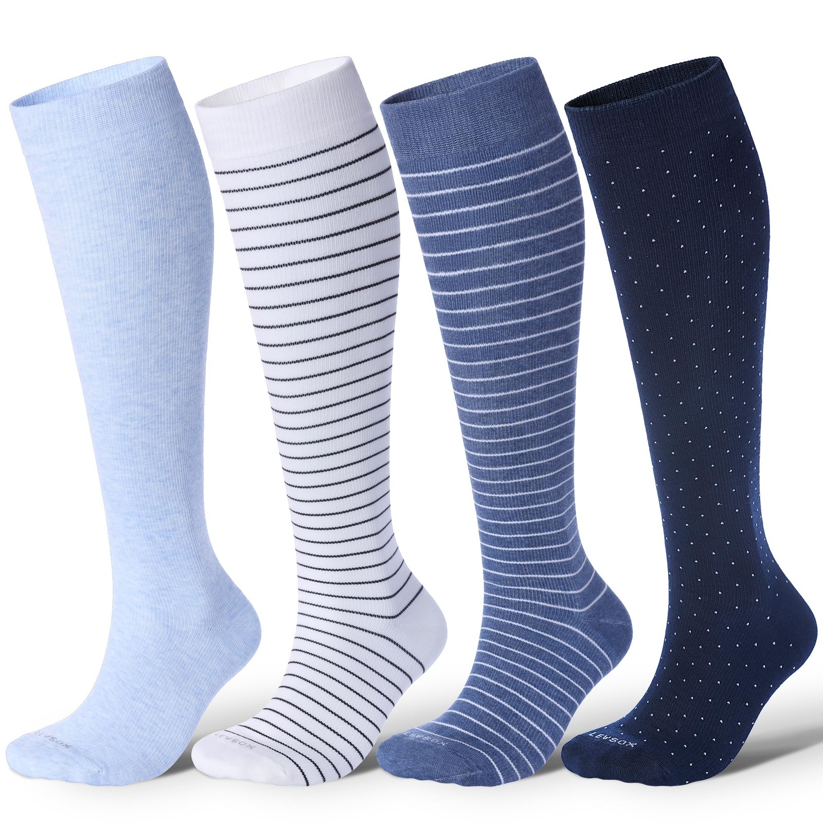 Cotton Compression Socks for Women Men 20-30 mmHg Knee High Cute Support Sock…