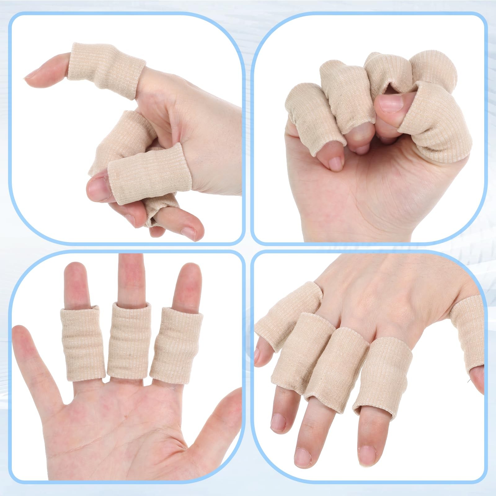 Aeaocvo 20 PCS Compression Finger Sleeves, Elastic Sleeves for…