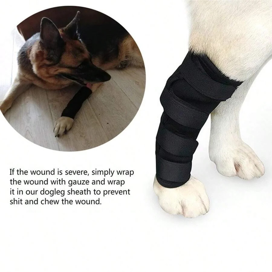 1Pc Prevent Chew Licking Hock Joint Arm Support Hold Bandages Sleeve Dog Leg Bra