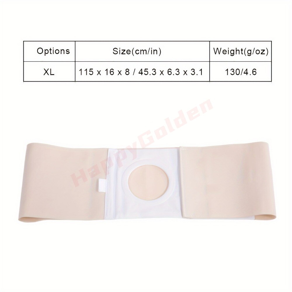 Adjustable Comfort Ostomy Belt Hernia Support Pain Relief Breathable Cloth Beige