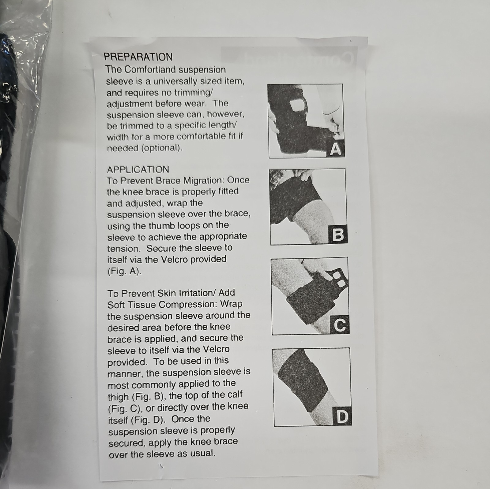 2 Comfortland CK-007 Suspension Sleeve Knee Brace Wrap Support