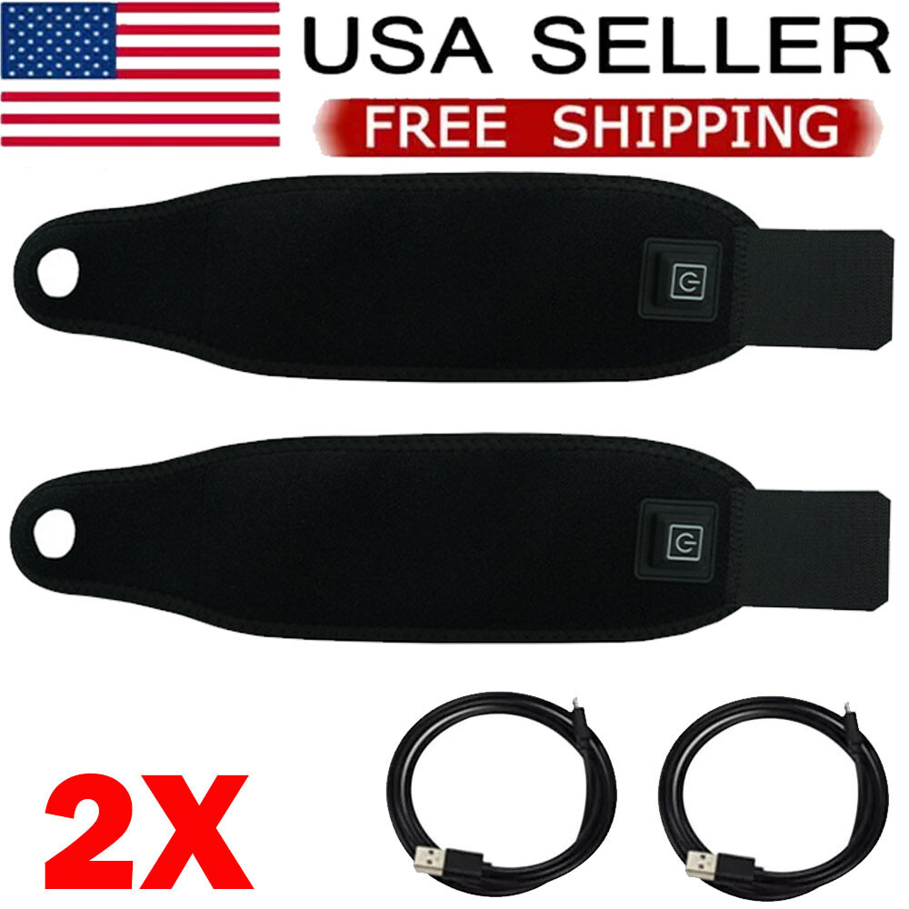2x Wrist Heated Brace Wrist Warmer Electric Heated Wrap Wrist Heating Pads