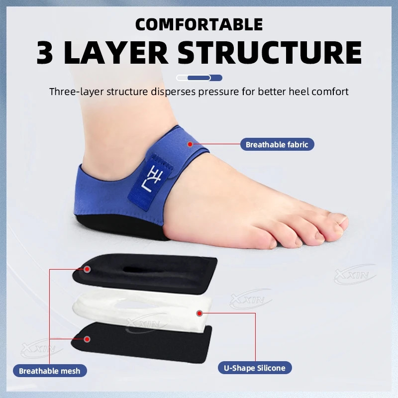 Heel Protectors Breathable Silicone gel Cushion Cup Heel Pain Relief Sleev