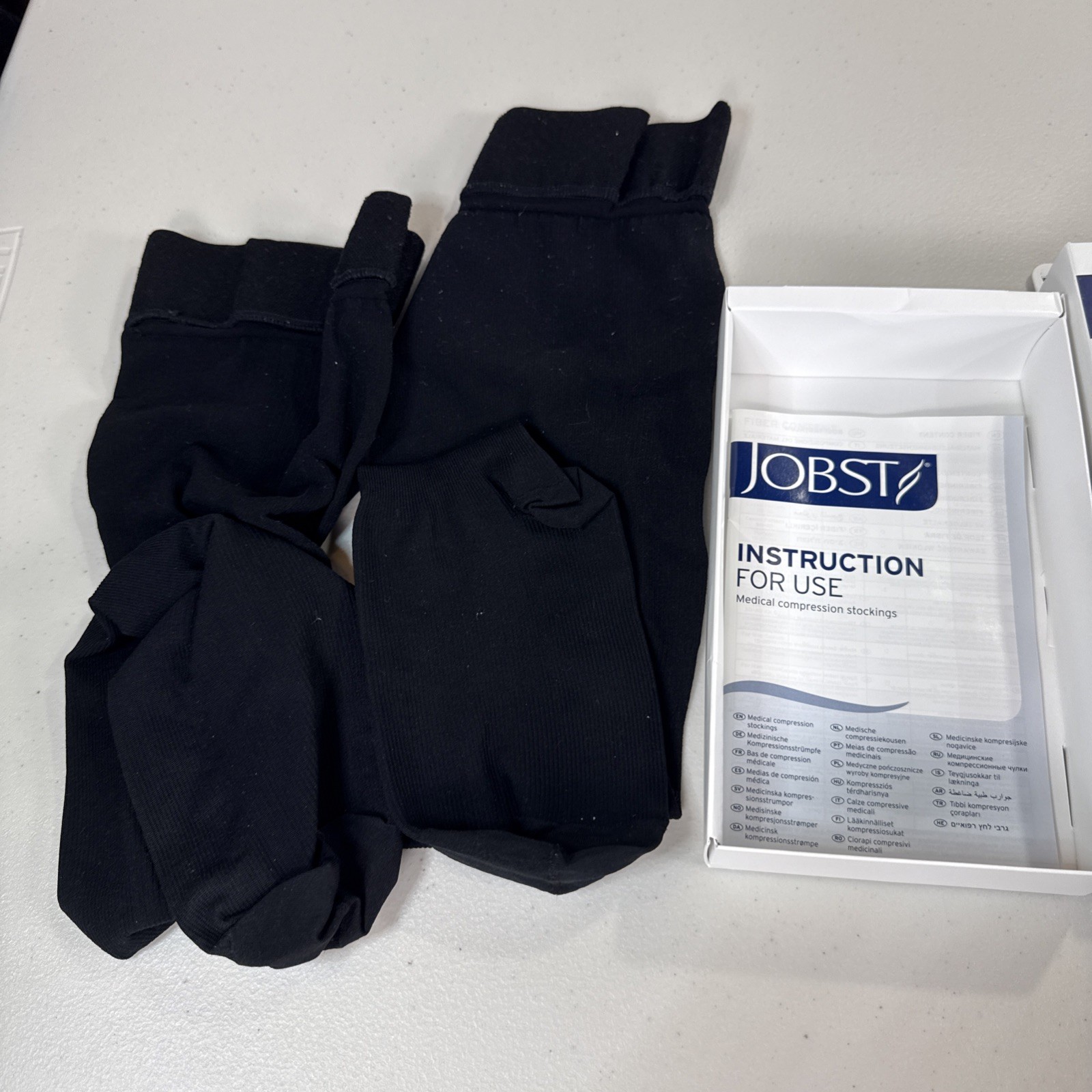 Jobst for Men Compression Thigh Socks 30-40 mmhg Therapeutic Size Medium Black