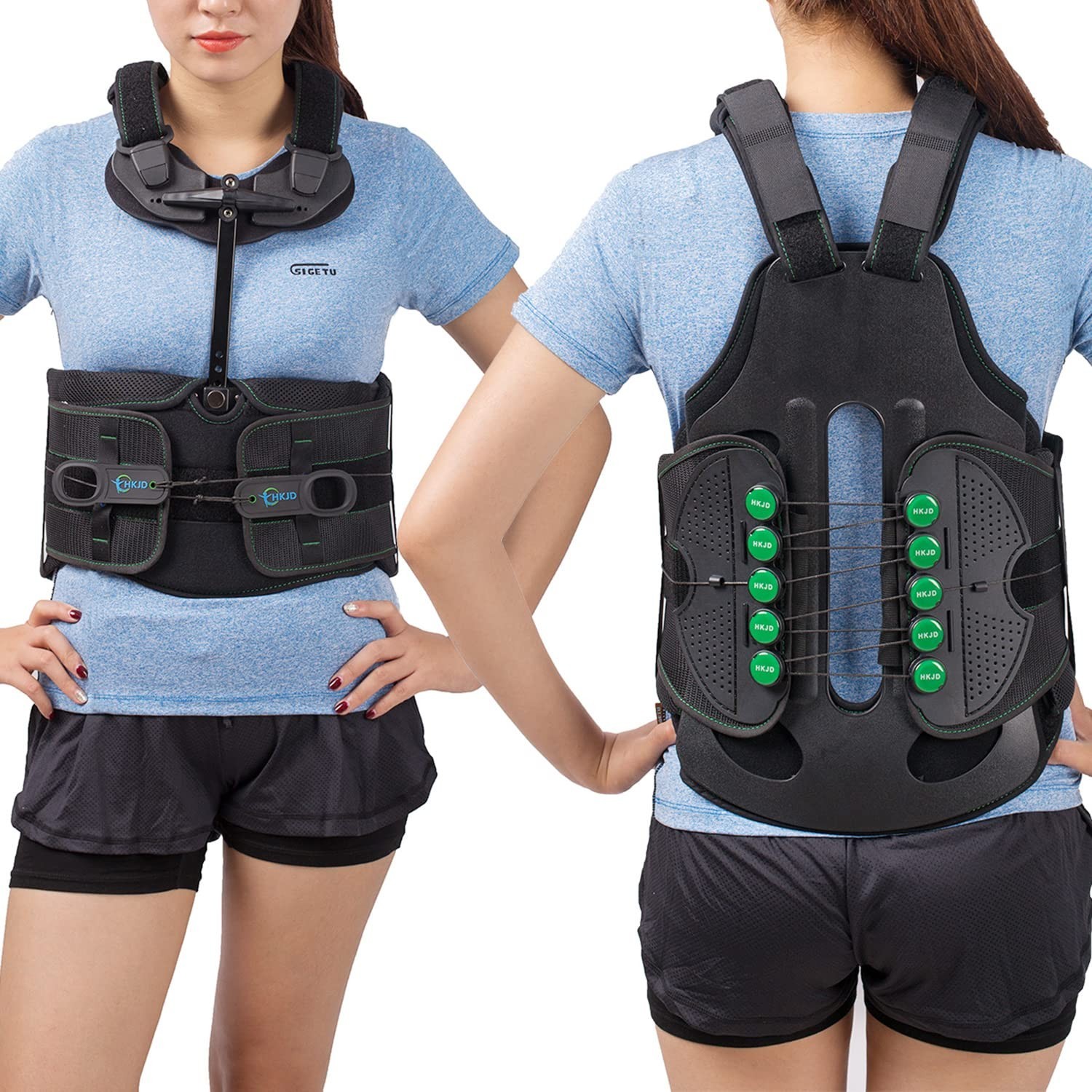 TLSO Thoracic Full Back Brace for Kyphosis, Post Op Recovery-SIZE：XXL