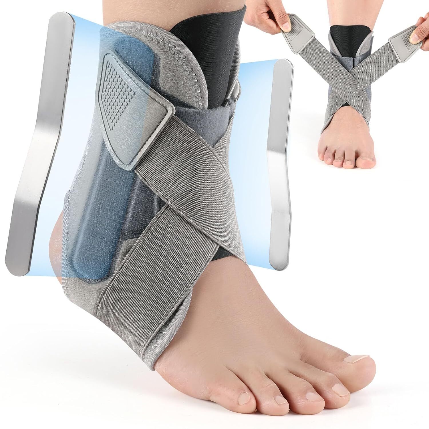 Ankle Brace Splint Support Stabilizer for Sprain Plantar Fasciitis Injury Pain