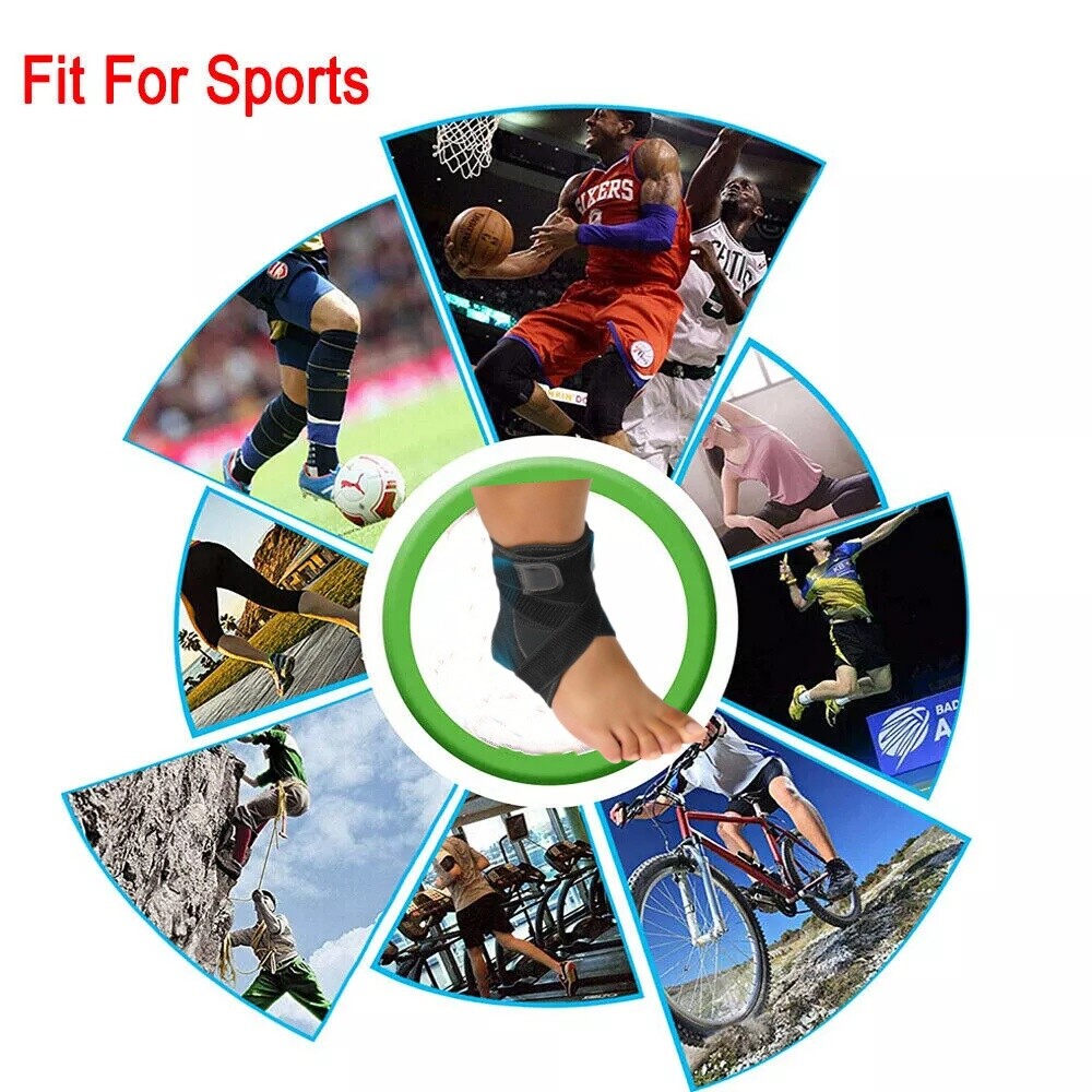 Ankle Brace Bandage Straps Sports Safety Adjustable Protectors Supports
