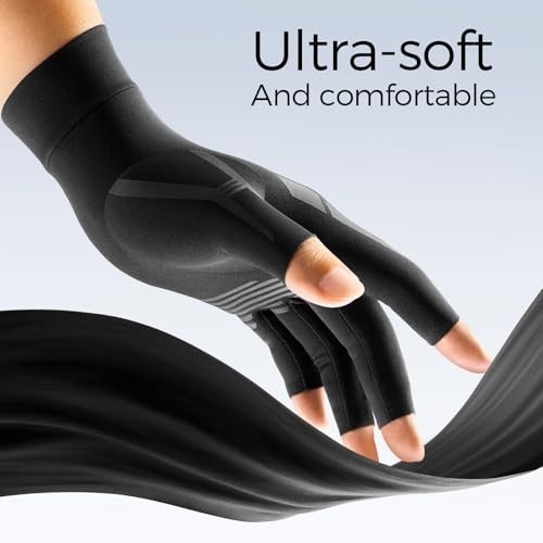 Compression Arthritis Gloves Fingerless Pain Relief Carpal Tunnel Support Women