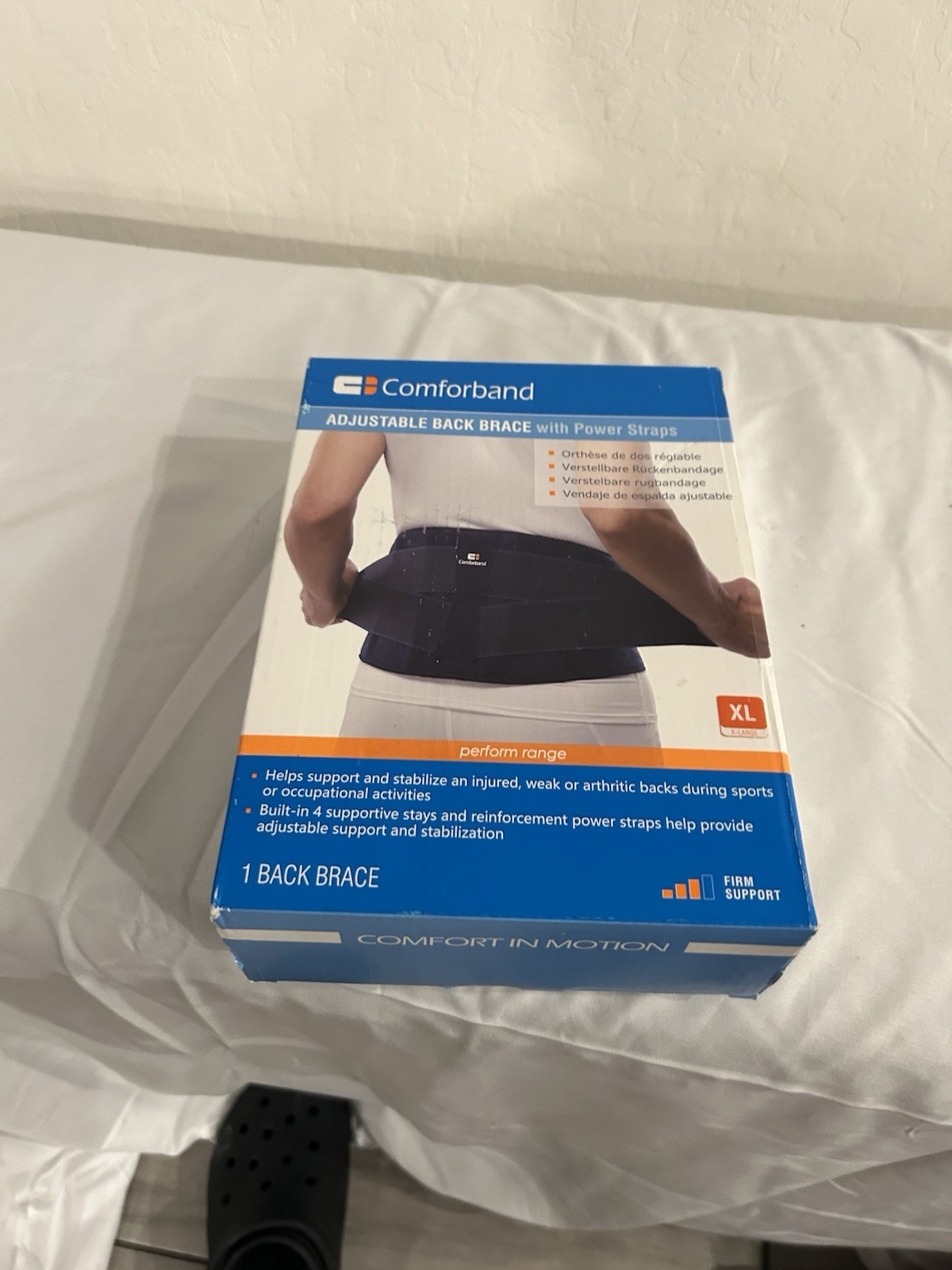 Comforband Adjustable Back Support Brace Size Small/Medium for Men and Women