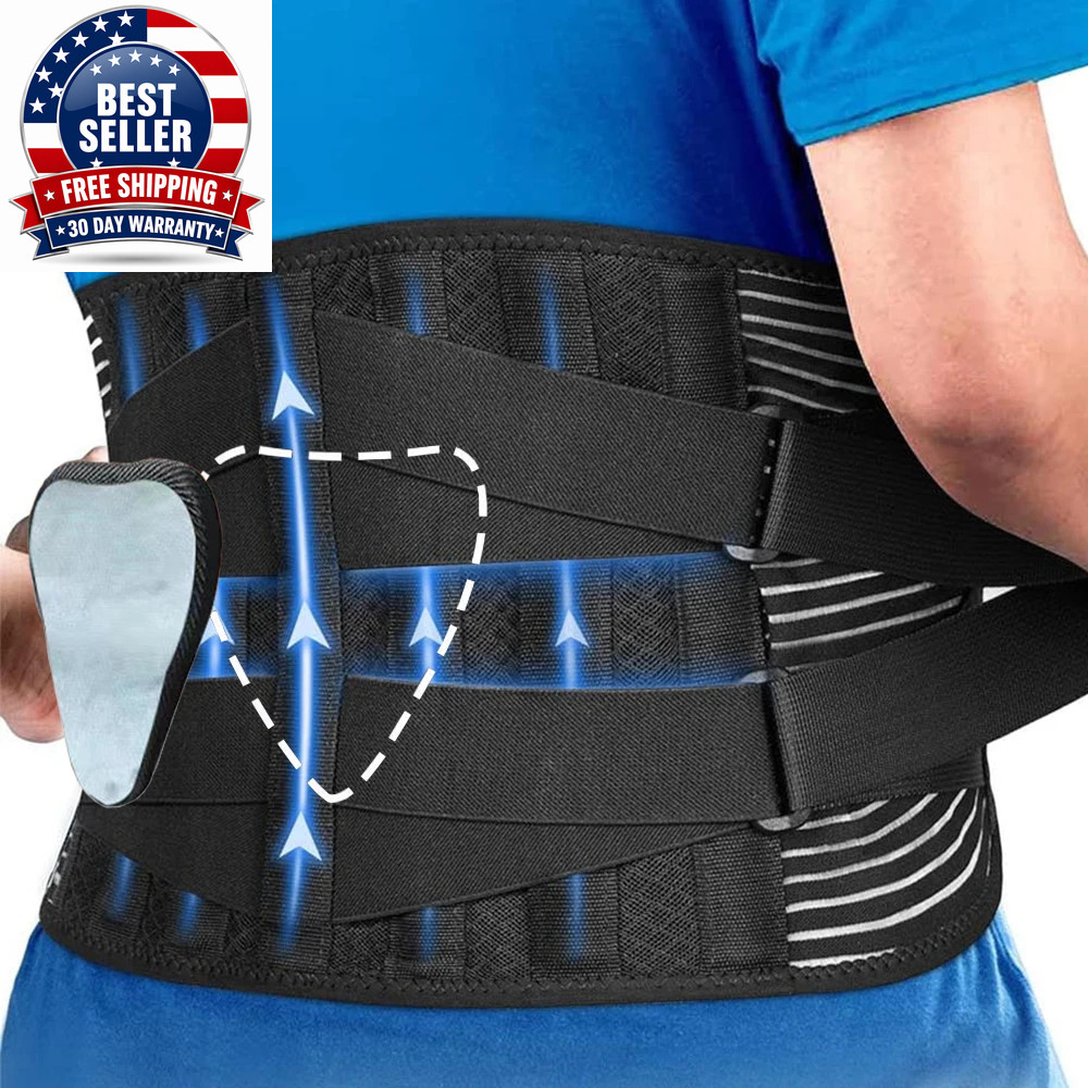 Double Pull Back Lumbar Support Belt Waist Orthopedic Corset Men Women Spine Dec