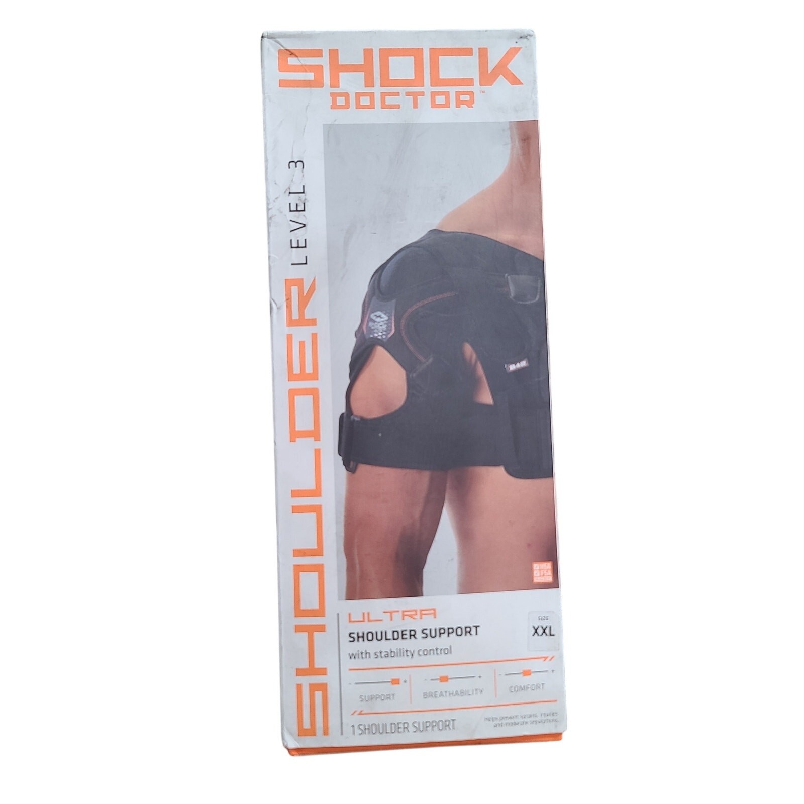 Shock Doctor ULTRA Shoulder Support Brace Level 3 Stability Control XXL 44-52″