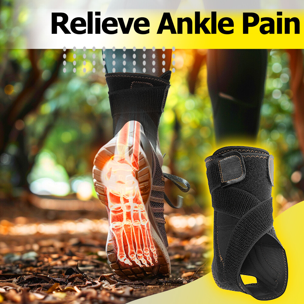 Ankle Brace Metal Support Compression Strap Plantar Fasciitis Pain Relief Sport