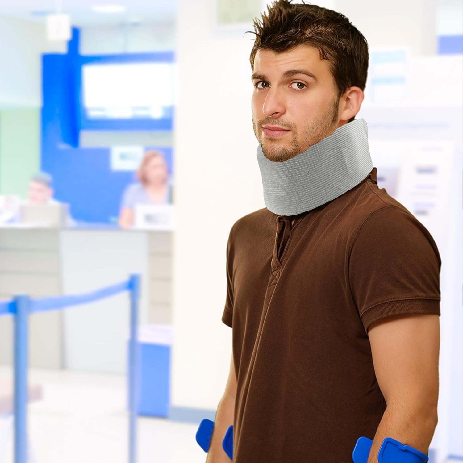 Effortless Comfort – 2PCS Gray Neck Brace Cover for Sleeping & Working