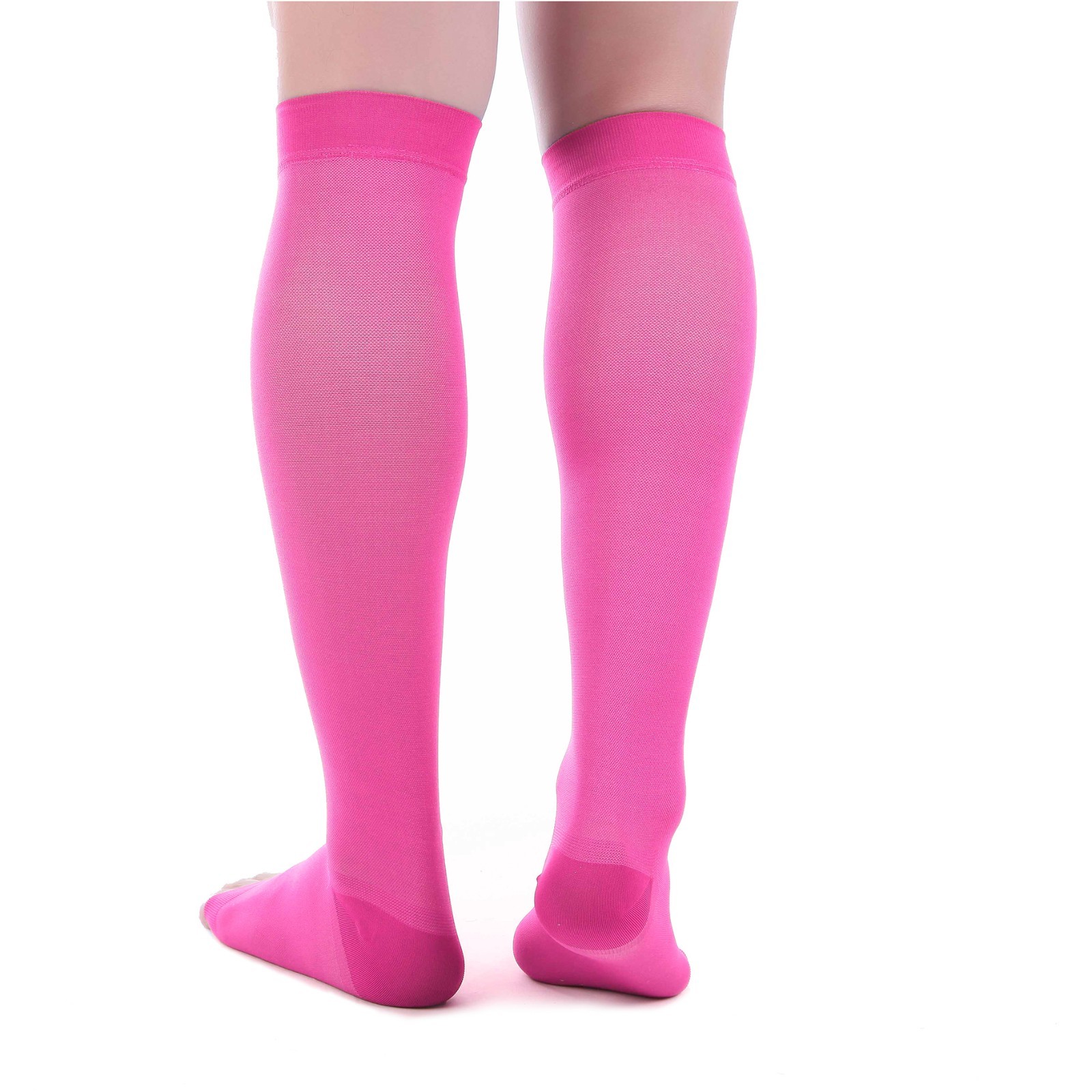 Open Toe Socks Doc Miller Compression 20-30 mmHg Recovery Varicose Veins PINK