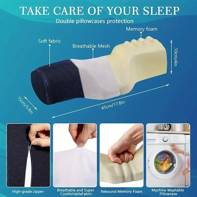 Cervical Traction Pillow Neck Shoulder Relaxer Chiropractic Stretcher for Pain R