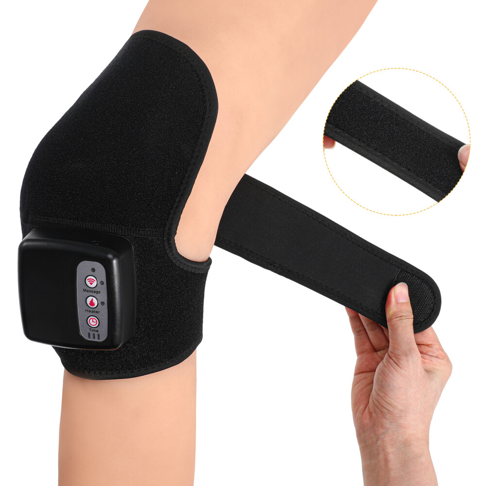 Electric Heating Vibration Knee Joint Pad Brace Massage Therapy Legs Massager US