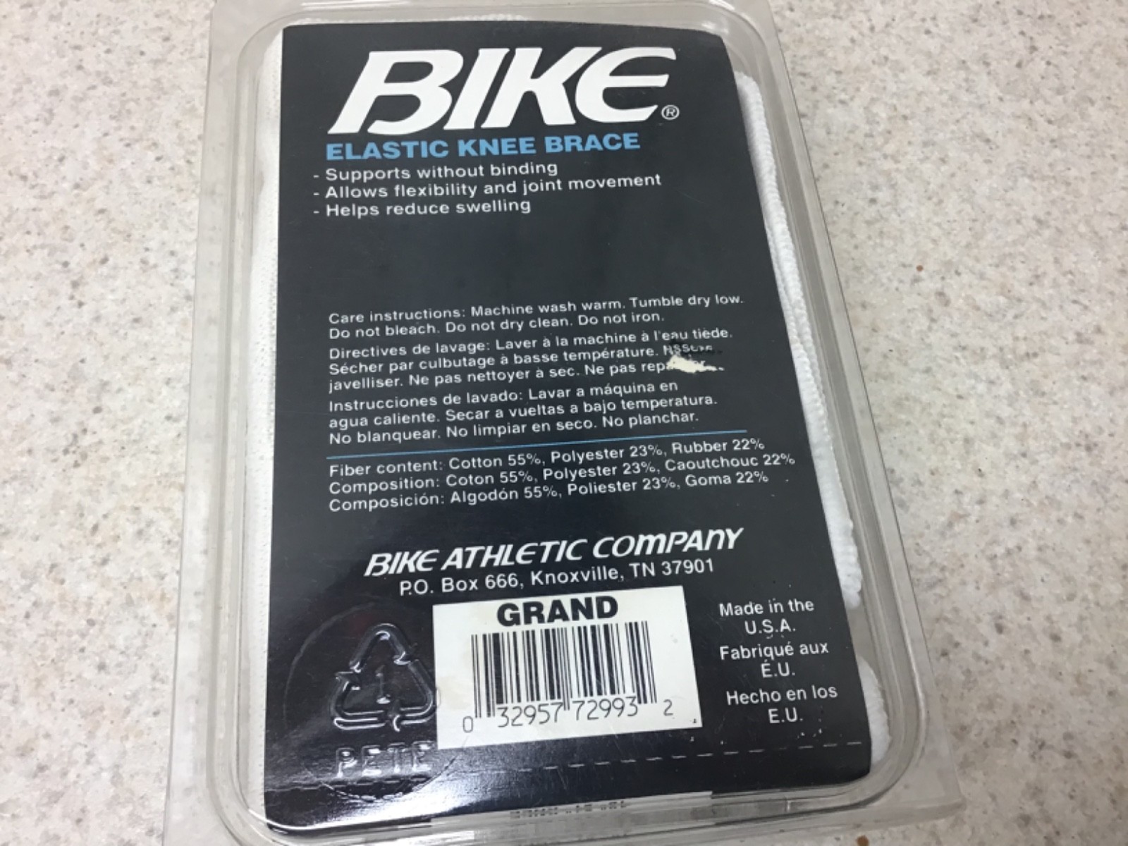 Vintage New Old Stock BIKE Elastic Knee Brace Support NFL Authentic Pro Line