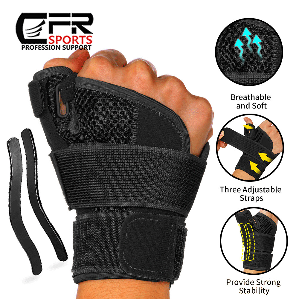 Thumb Wrist Support Brace Splint Carpal Tunnel Sprain Adjustable Right Left Hand