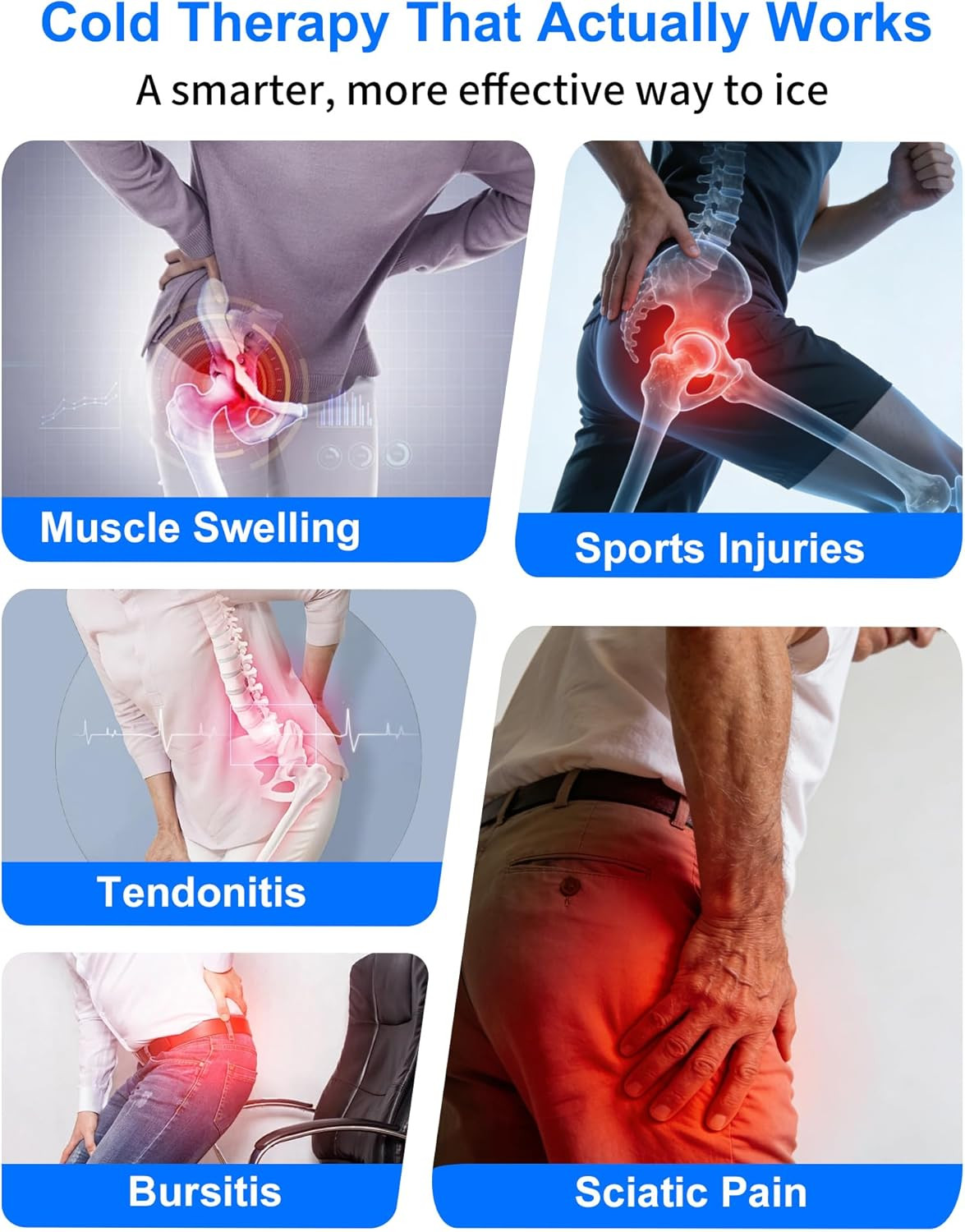 Cold Therapy Machine for Hip Pain Relief with Pressure Regulator