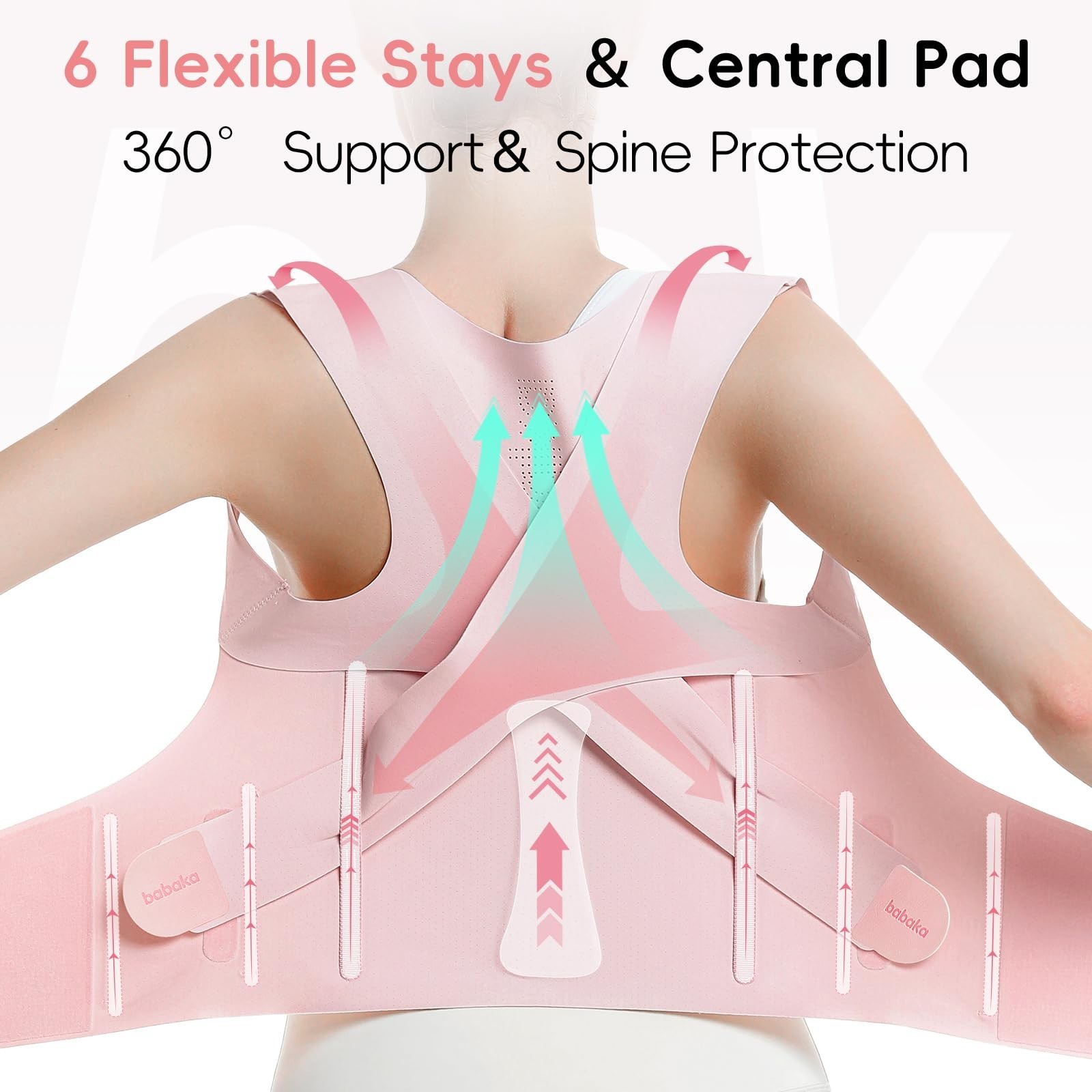 Adjustable Posture Corrector for Women – Lightweight Back Brace for Pain Relief,
