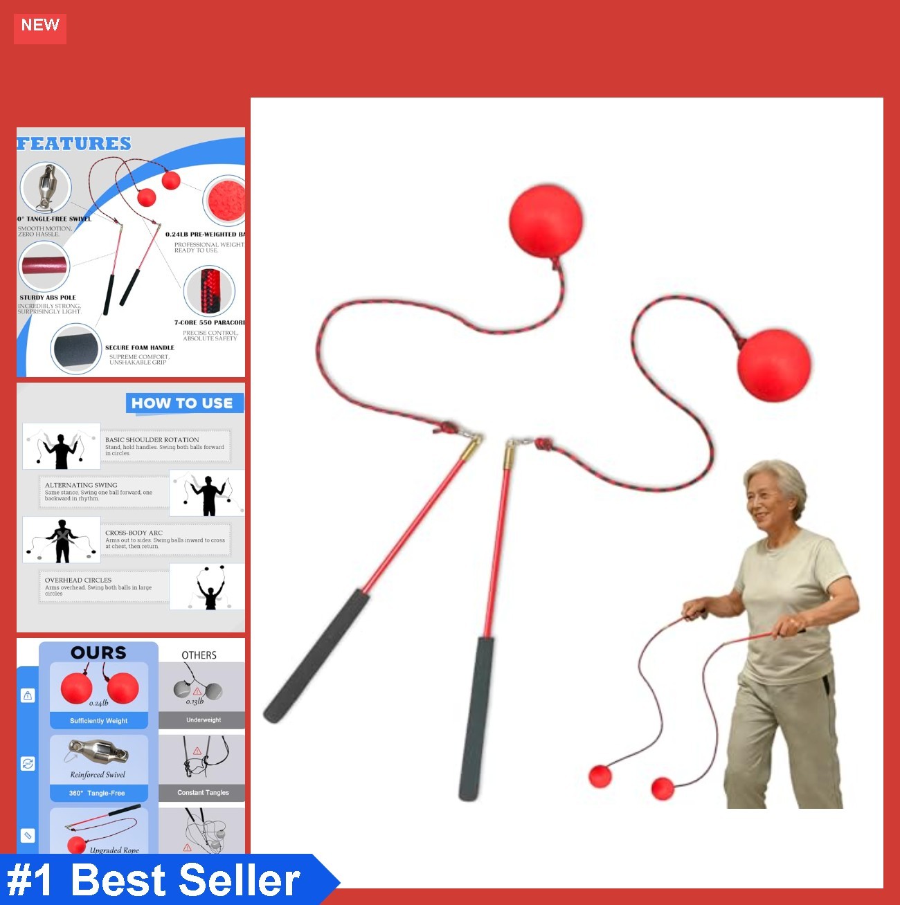 Shoulder Reliever Ball Swing and Stretcher | Upgraded Shoulder Relief Excercise