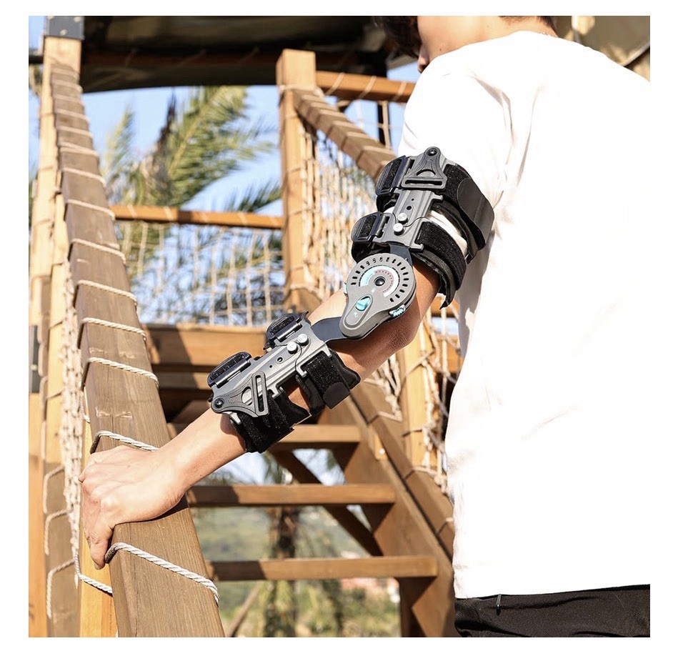 Hinged Elbow Brace,Adjustable Left with Sling Stabilizer Splint Arm Injury Recov
