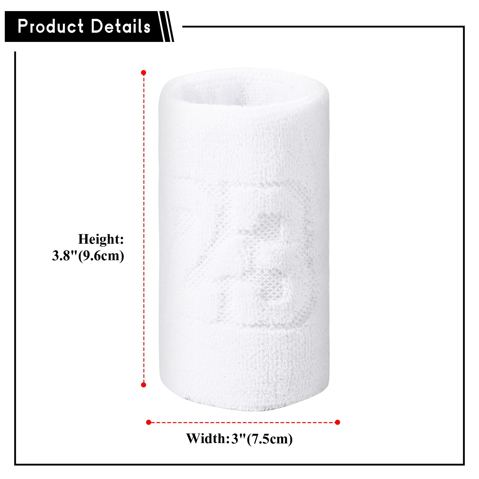 Cotton Fitness Sweat-Absorbing Wrist Wraps Elastic Breathable Sweat Band Unisex