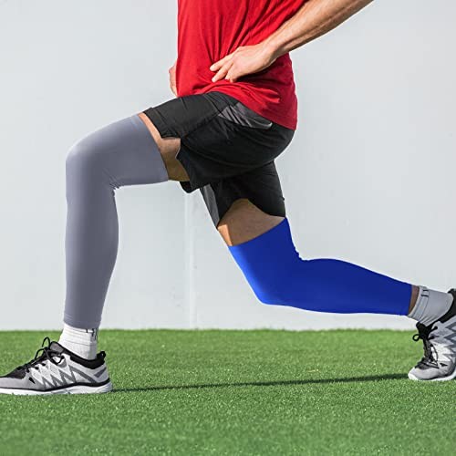 Leg Sleeves Compression Long Knee Sleeve UV Protect 8 Black, White, Blue, Gray