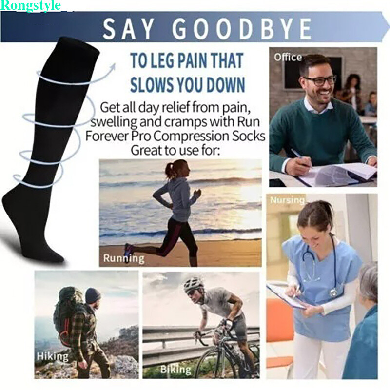 1/3 Pairs Copper Compression Socks 20-30mmHg Graduated Support Mens Womens S-XXL