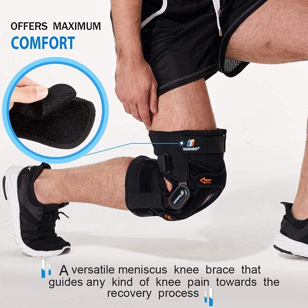 T Timtakbo Hinged Knee Bracegel Patella Support Removable Dual Side