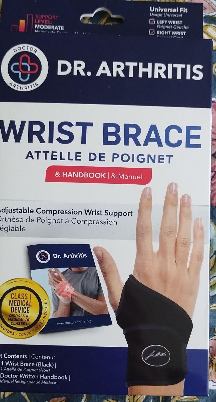 Dr. Arthritis Doctors Developed Copper-Lined Wrist Support – Black