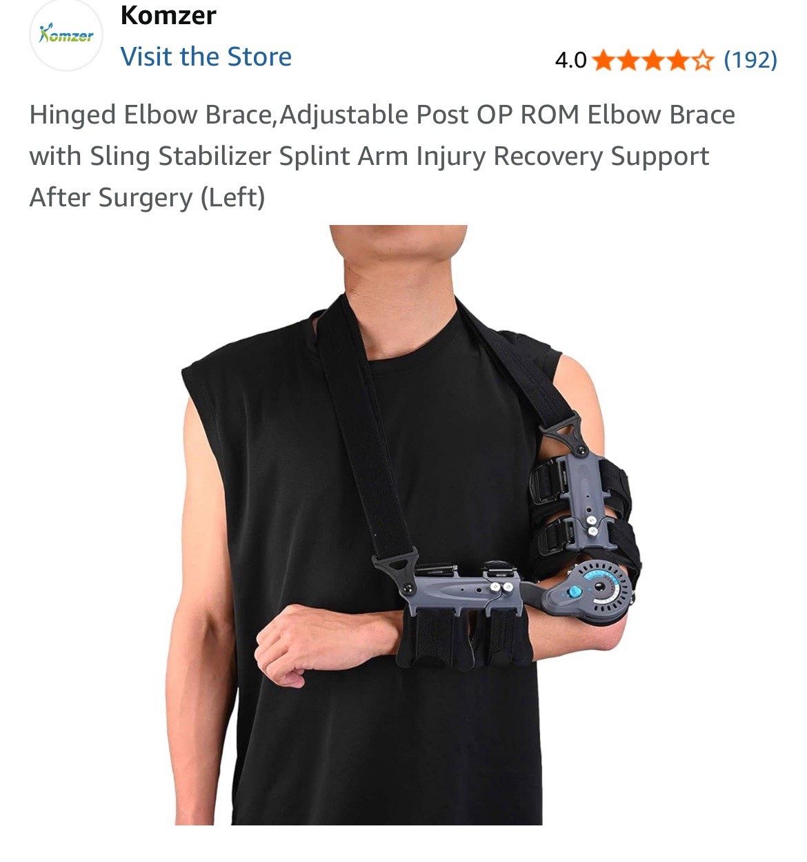 Hinged elbow brace