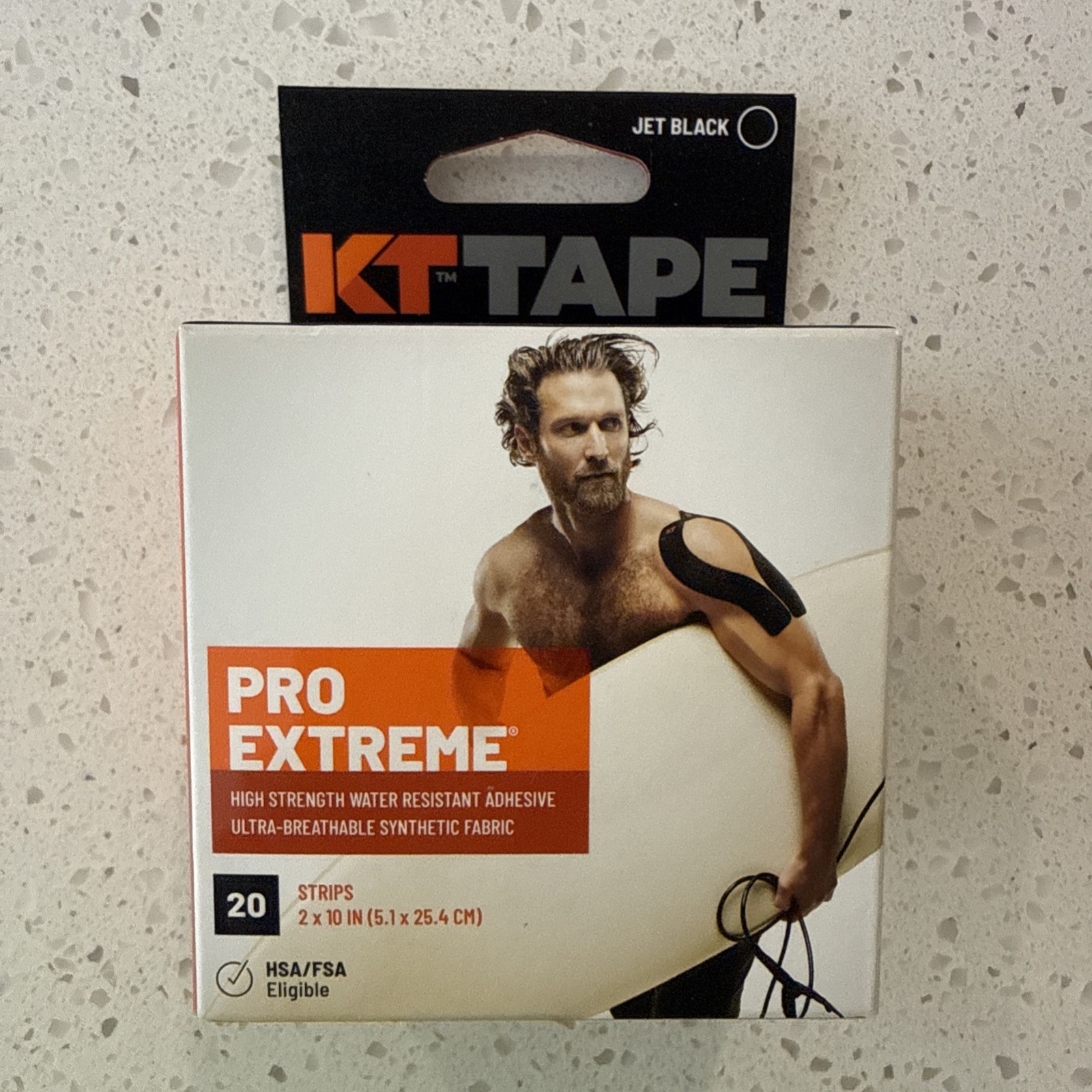 KT Tape Pro Extreme Breathable Waterproof Tape – Jet Black, 20 Strips NEW