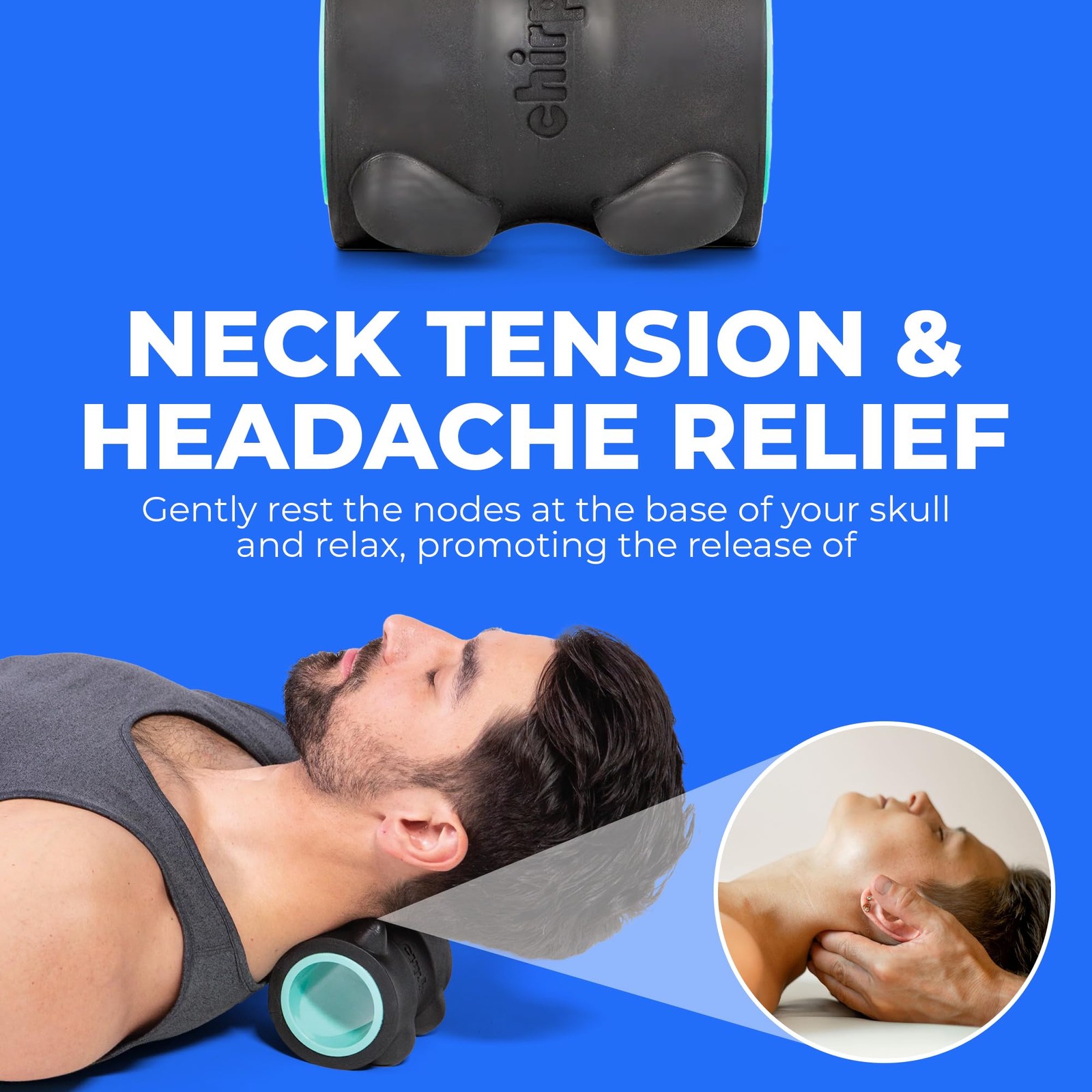 Chirp Wheel XR Massage Roller for Neck & Headache Relief, 4″ Mint Free Shipping