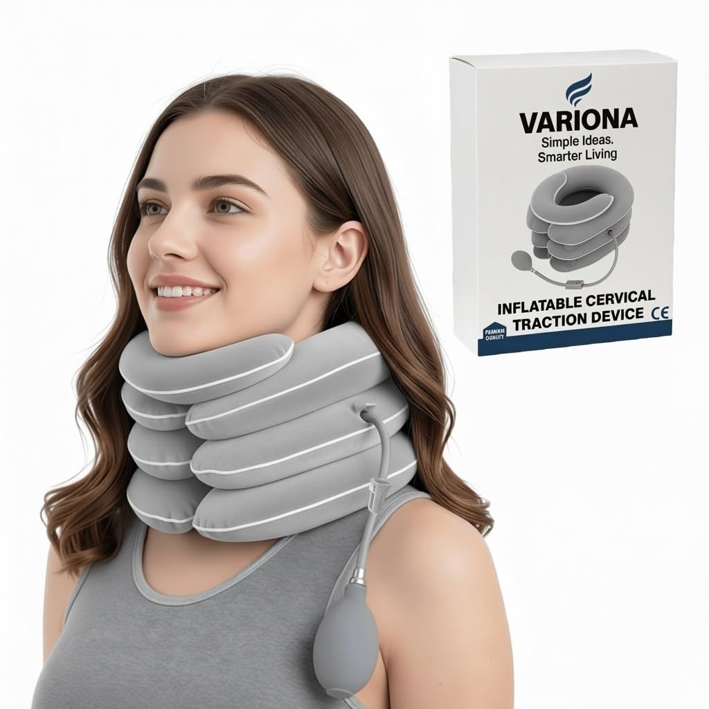 FDA Registered Neck Traction Device for Pain – Inflatable Cervical Neck Stret…