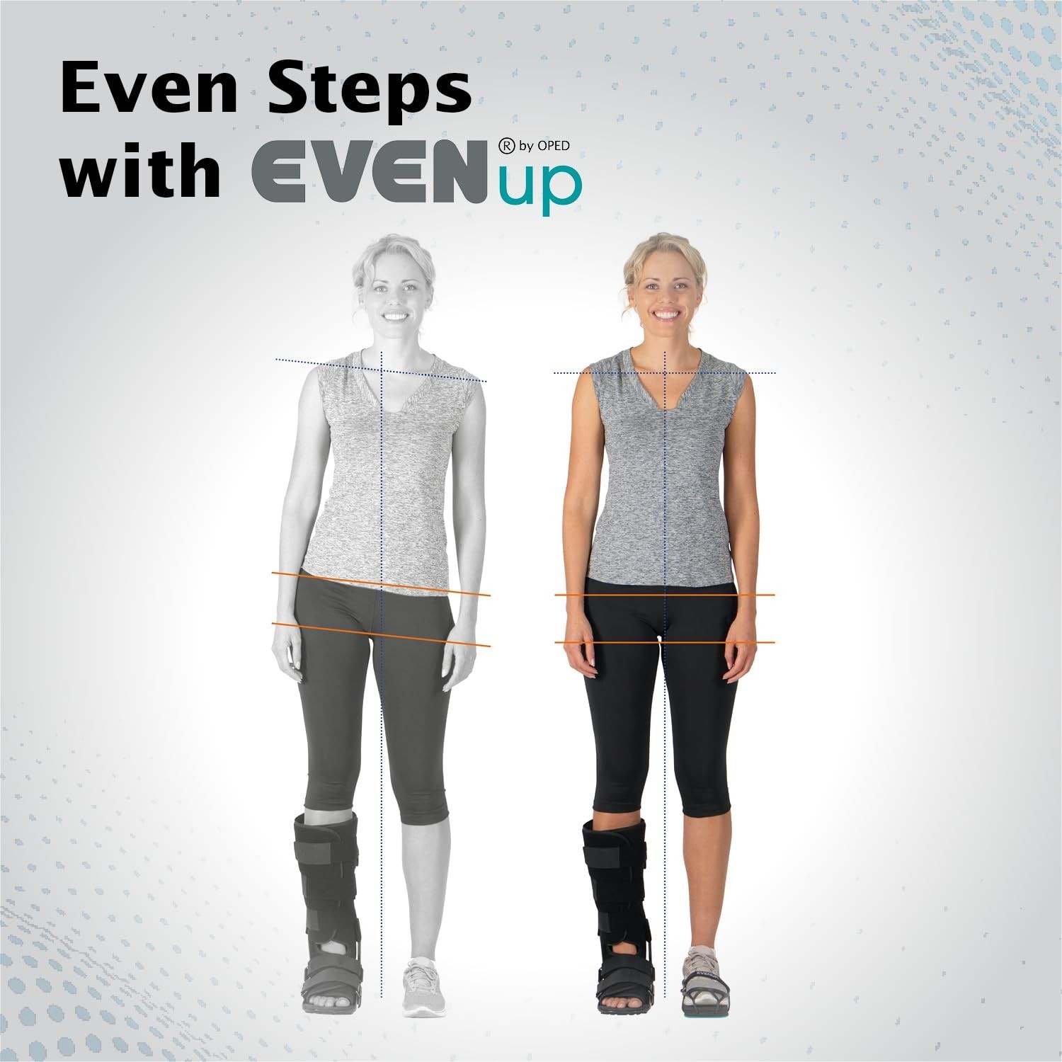 Shoe Lift for Walking Boot – Medium Size, Adjustable Height, Gait Improvement, S