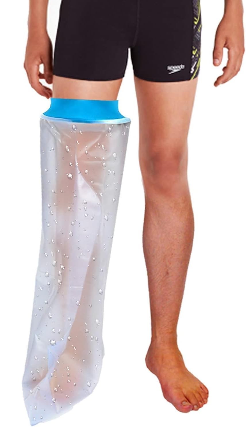 Waterproof Leg Cast Cover for Shower, Adult Long Leg Cast Shower Protector