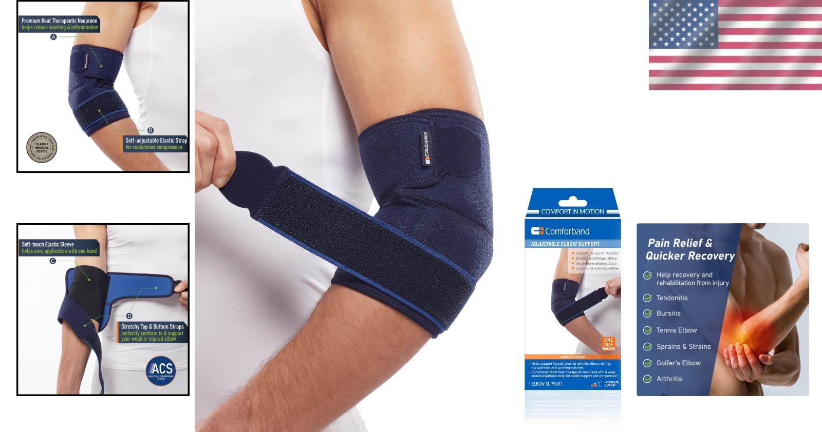 Adjustable Elbow Brace – Targeted Compression for Tennis & Golfer’s Elbow Sup…