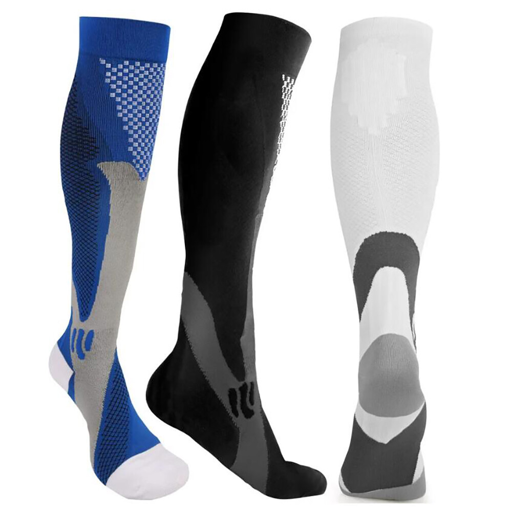 Sport Compression Socks Knee High 20-30mmHg Graduated Support Men Women L/XL/XXL